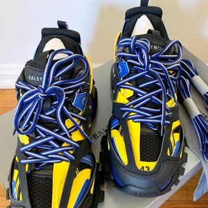 balenciaga track black yellow blue